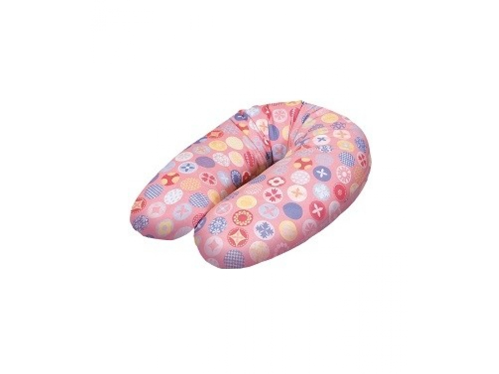 Ceba Kojící polštář - relaxační poduška Cebuška JERSEY - Kruhy růžové