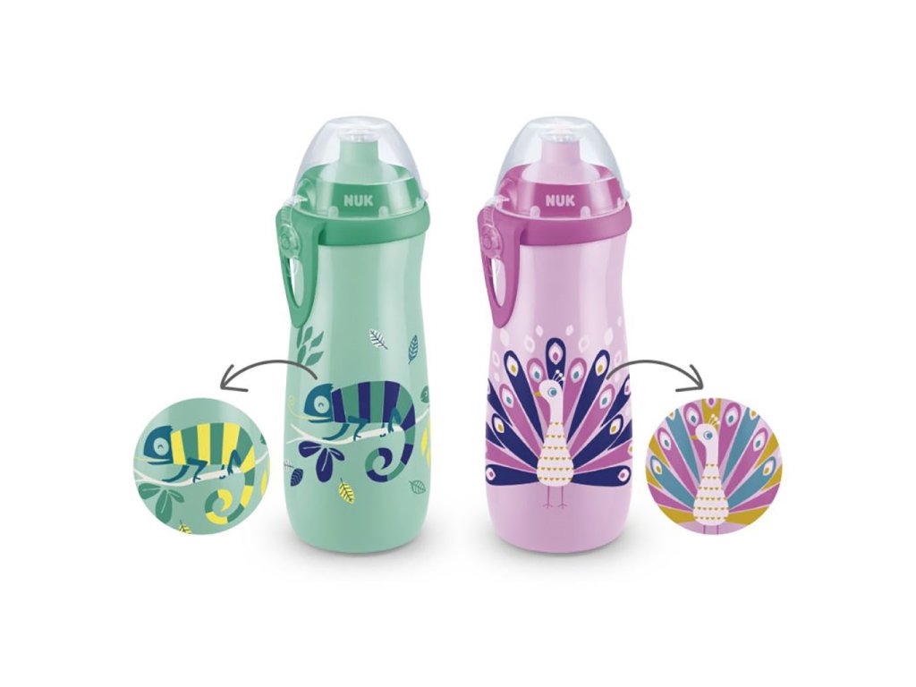 Dětská láhev NUK Sports Cup Disney Peacock 450 ml