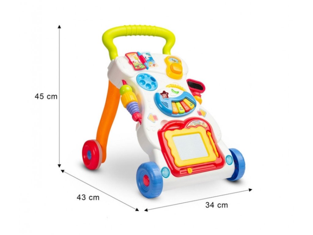Dětské interaktivní chodítko, stoleček se zvuky