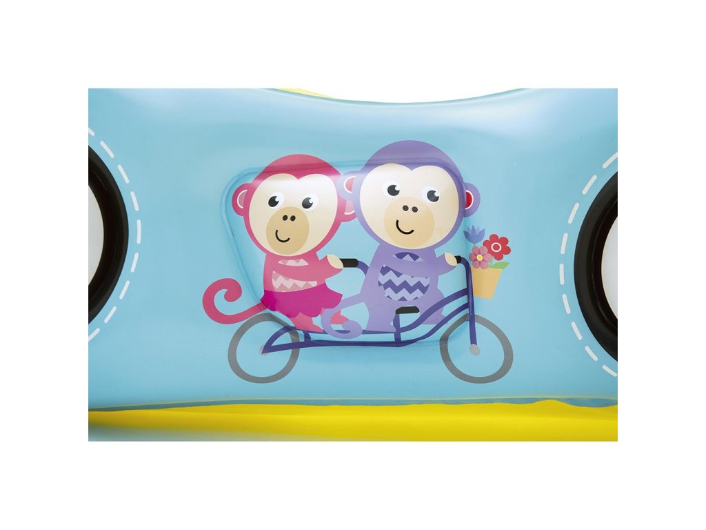 Dětské nafukovací autíčko Fisher-Price s míčky 119x79x51 cm