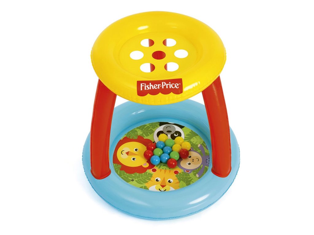 Dětské nafukovací hrací centrum s otvory pro míčky Fisher Price