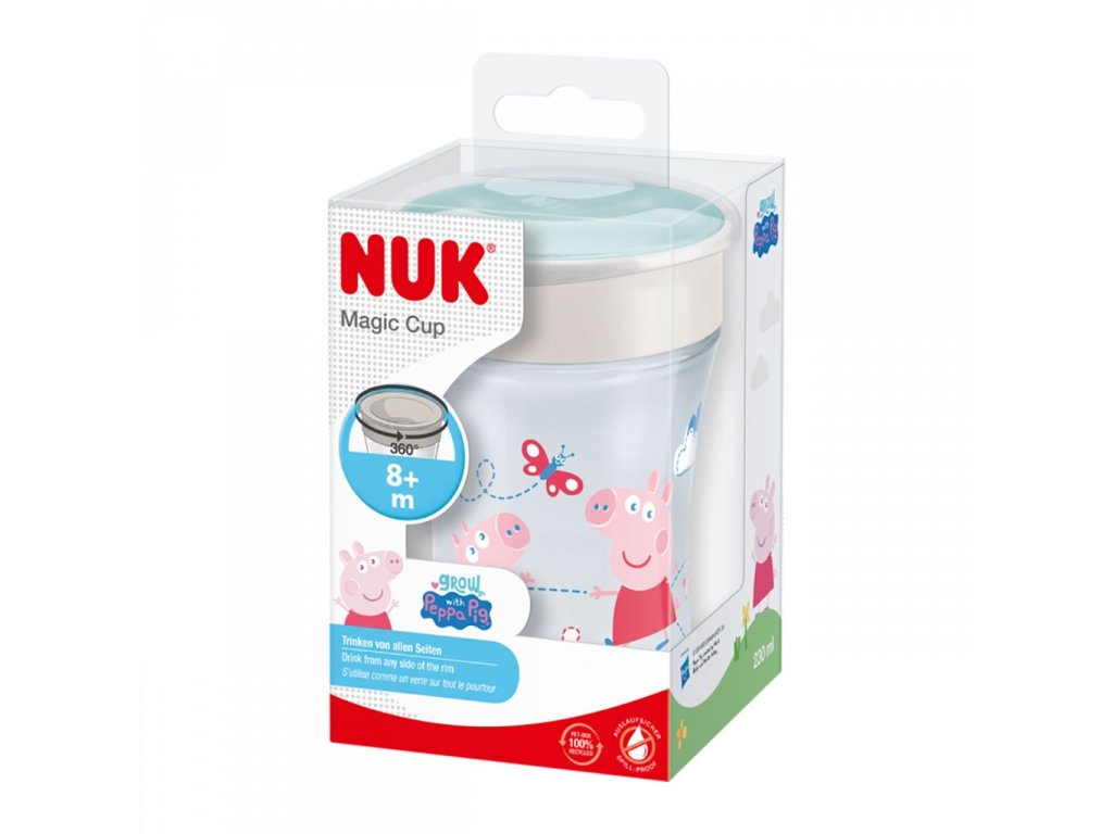 Dětský hrníček Magic NUK Cup Peppa Pig (8+ m.) NUK 360°