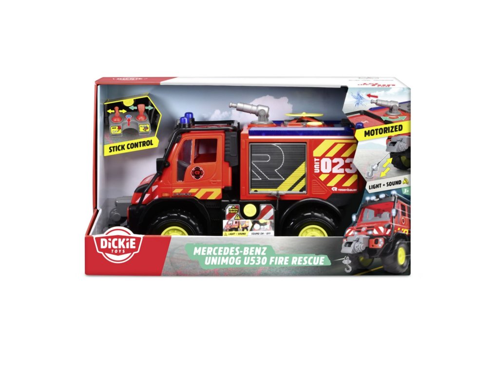 Hasičské auto Unimog U530 50 cm, světlo, zvuk