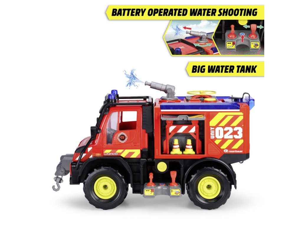 Hasičské auto Unimog U530 50 cm, světlo, zvuk