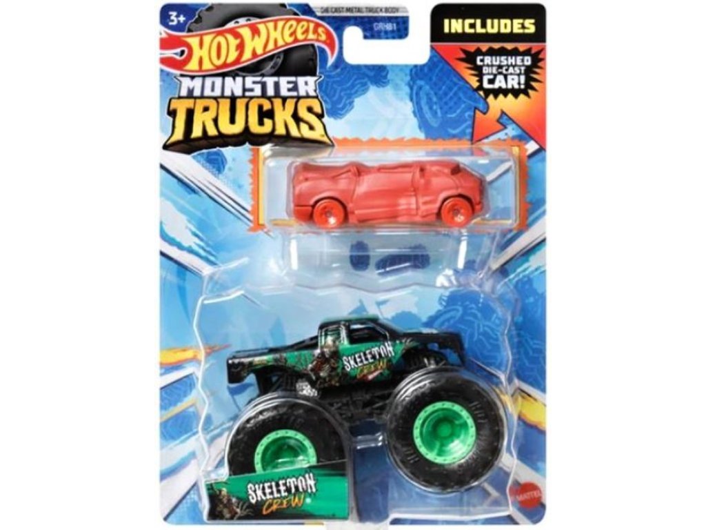 HW MONSTER TRUCKS 1:64 S ANGLIČÁKEM