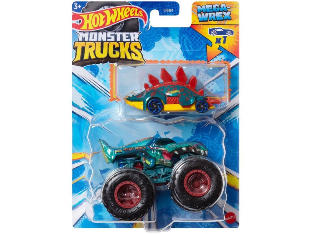 HW MONSTER TRUCKS 1:64 S ANGLIČÁKEM