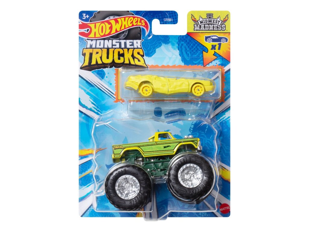 HW MONSTER TRUCKS 1:64 S ANGLIČÁKEM