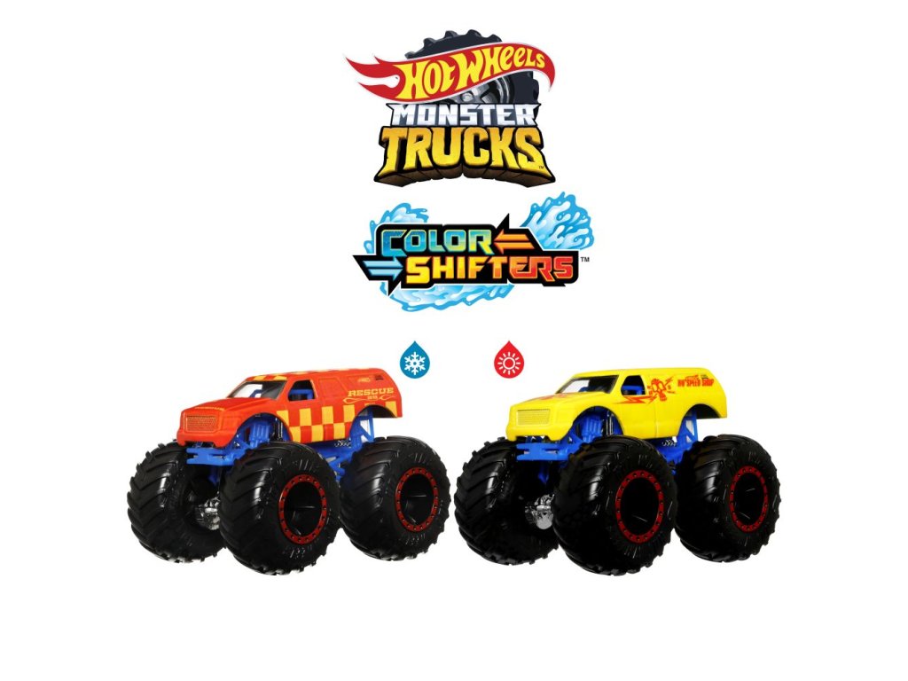 HW MONSTER TRUCKS COLOR SHIFTERS ASST