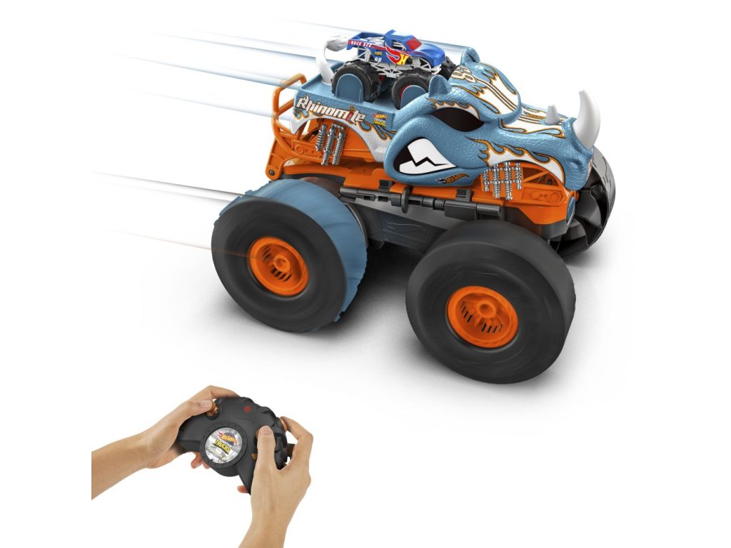 HW RC MONSTER TRUCKS TRANSFORMUJÍCÍ SE RHINOMITE 1:12