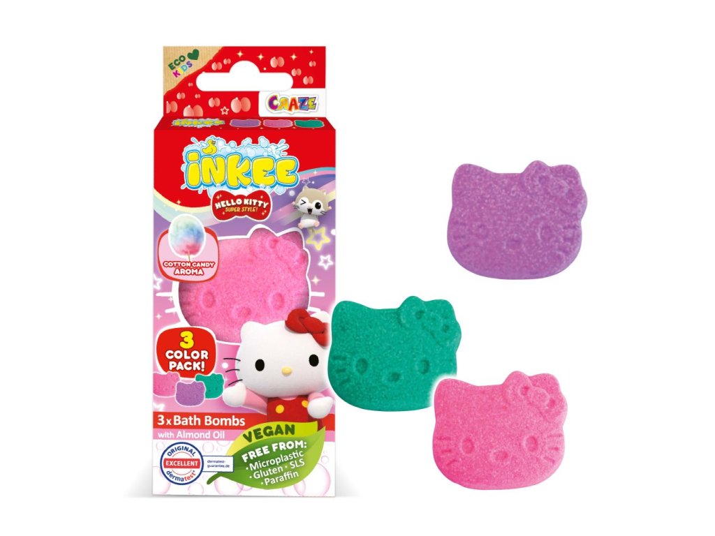 INKEE Mini pack šumivá bomba - Hello Kitty