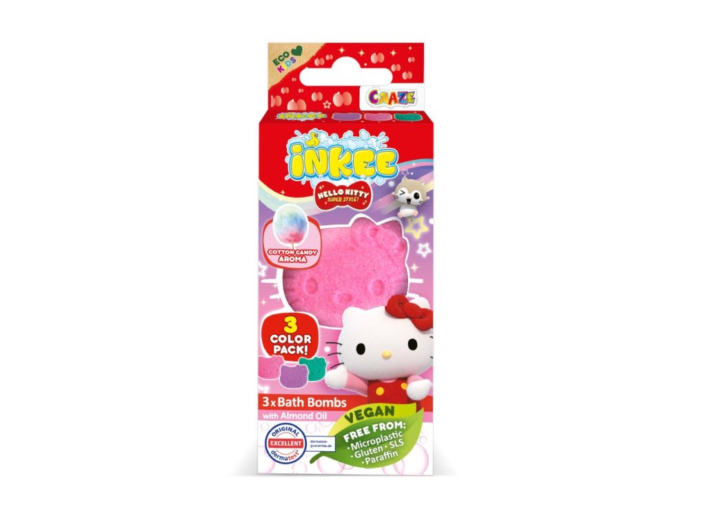 INKEE Mini pack šumivá bomba - Hello Kitty