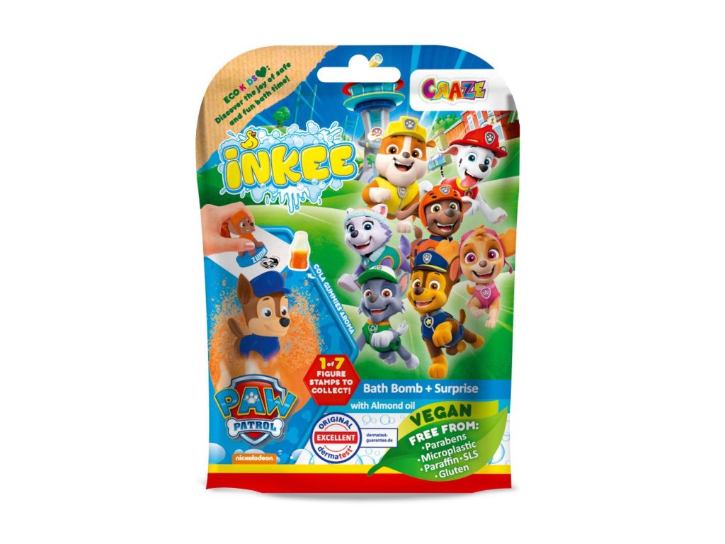 INKEE Šumivá bomba do vany s překvapením - Paw Patrol