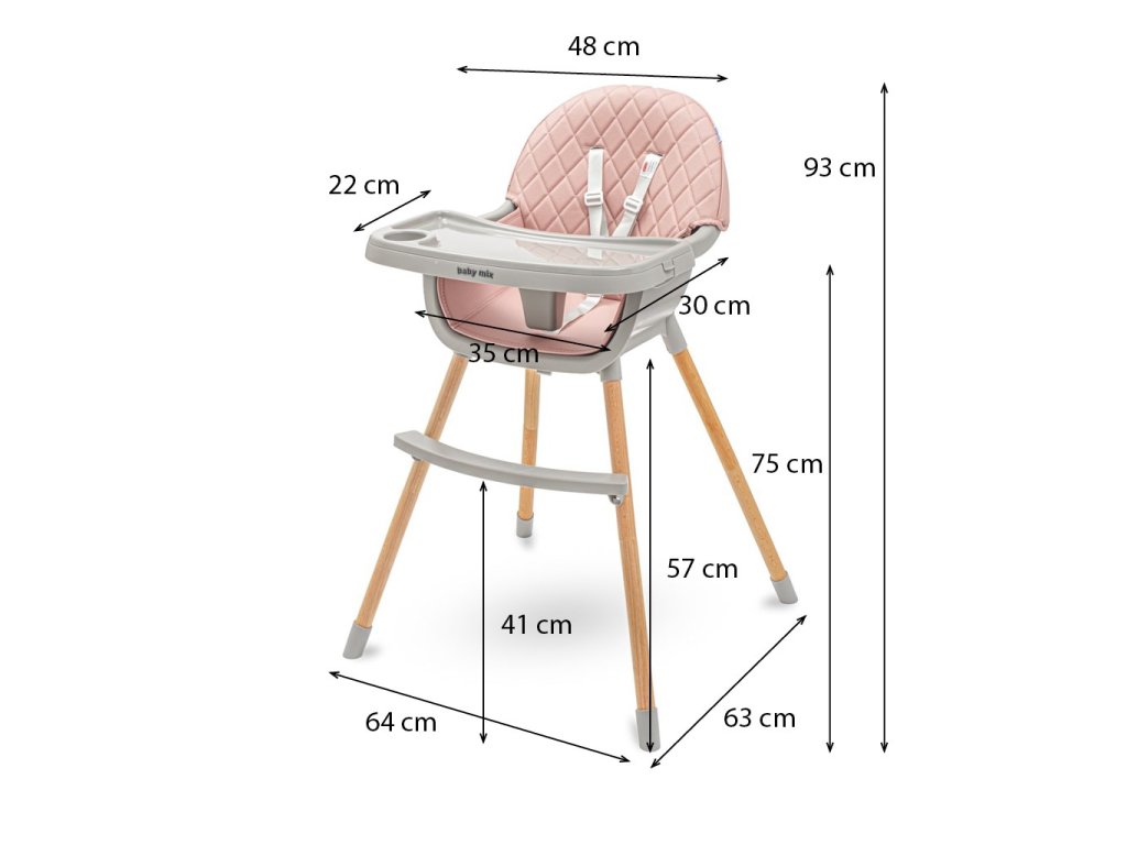 Jídelní židlička Baby Mix Freja wooden