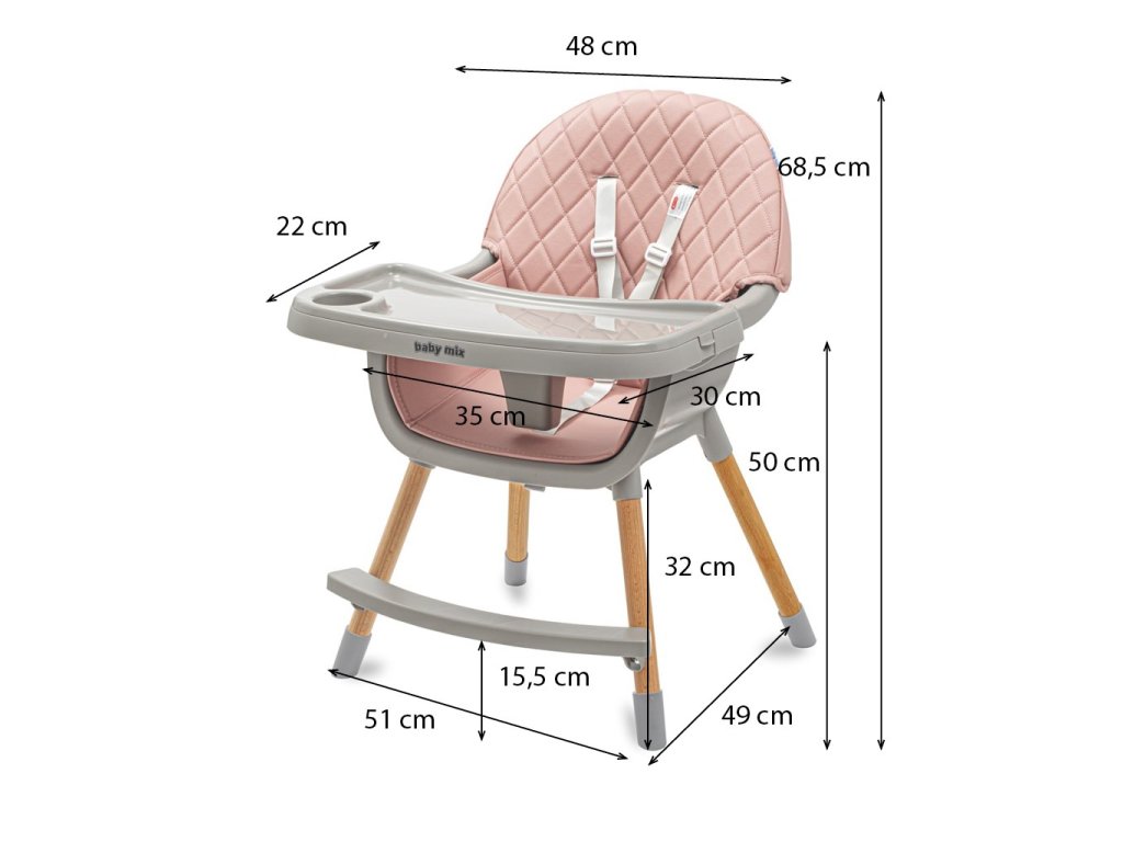 Jídelní židlička Baby Mix Freja wooden