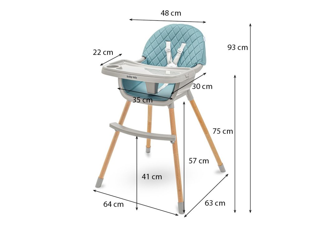 Jídelní židlička Baby Mix Freja wooden