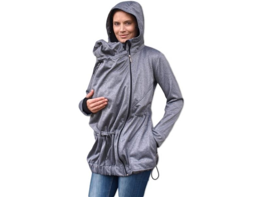  Bunda pro nosící, těhotné - softshellová (přední nošení)
