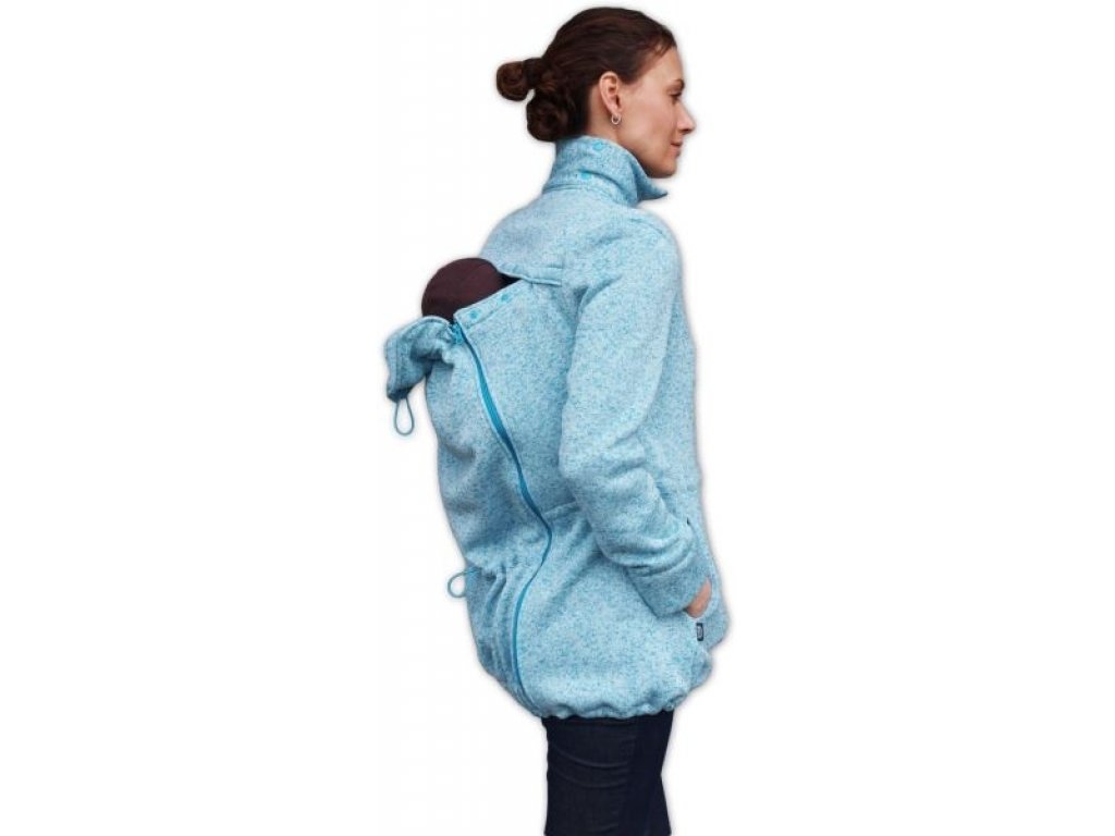  Nosící fleecová mikina - pro nošení dítěte v předu i vzadu na těle 