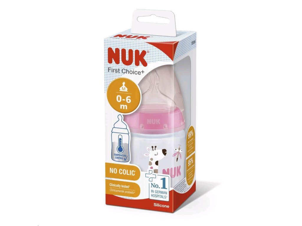 Kojenecká láhev NUK First Choice Temperature Control 150 ml pink