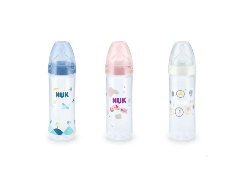 Kojenecká láhev NUK LOVE 250 ml, 6-18 m bílá