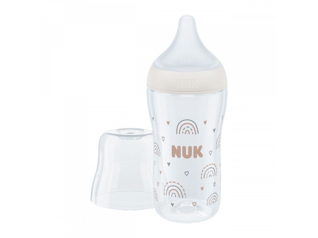 Kojenecká láhev NUK Perfect Match Temperature Control 260 ml hnědá