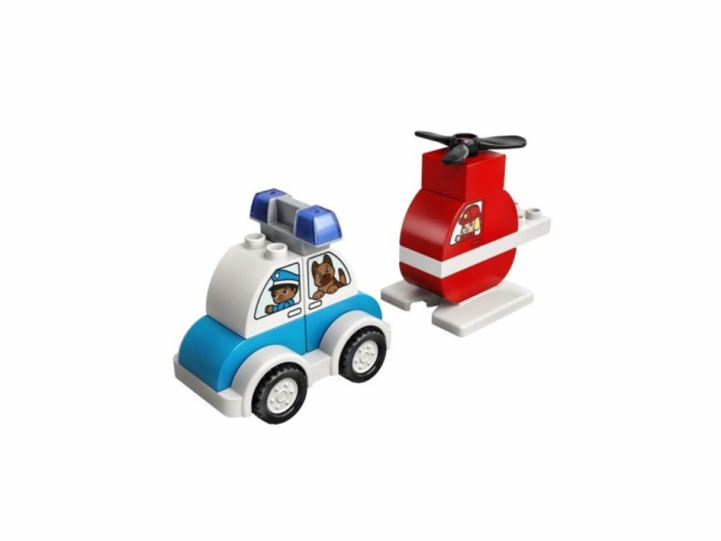 Lego Duplo - Hasičský vrtulník a policejní autíčko