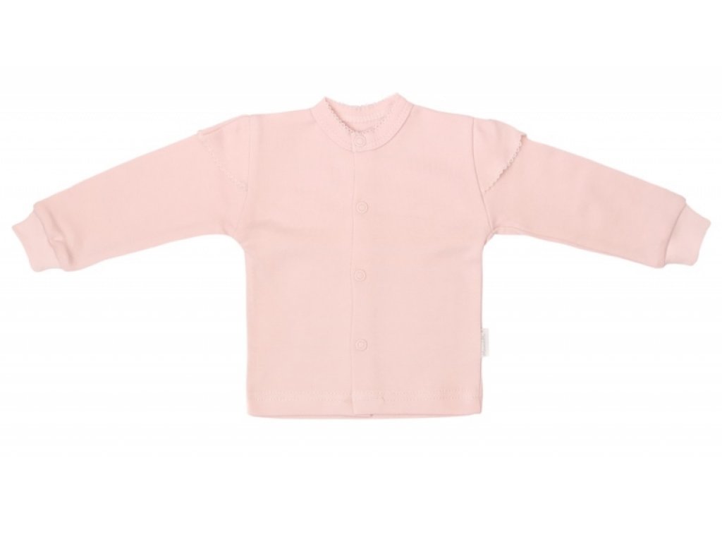 Novorozenecká bavlněná košilka, kabátek, Magnólie - pudrová, vel. 62
