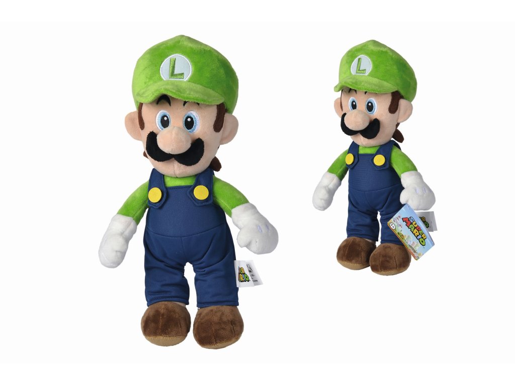 Plyšová figurka Super Mario Luigi, 30 cm