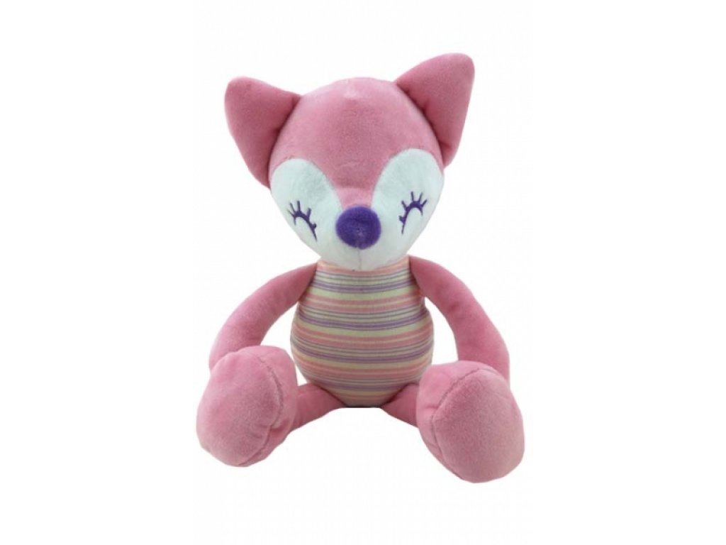 Plyšová hračka  Liška Rajan, 23 cm - růžová