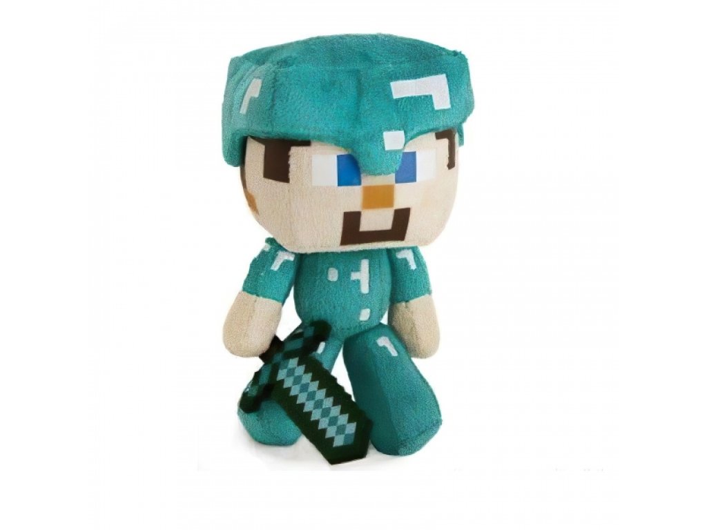 Plyšová hračka Minecraft Steve diamantový mini 16cm