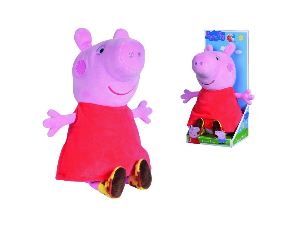 Plyšové Prasátko Peppa Pig se zvukem, 22 cm