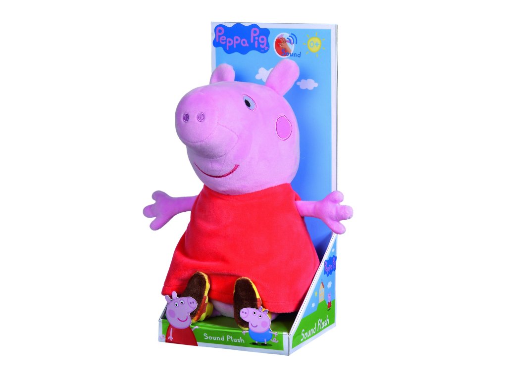 Plyšové Prasátko Peppa Pig se zvukem, 22 cm