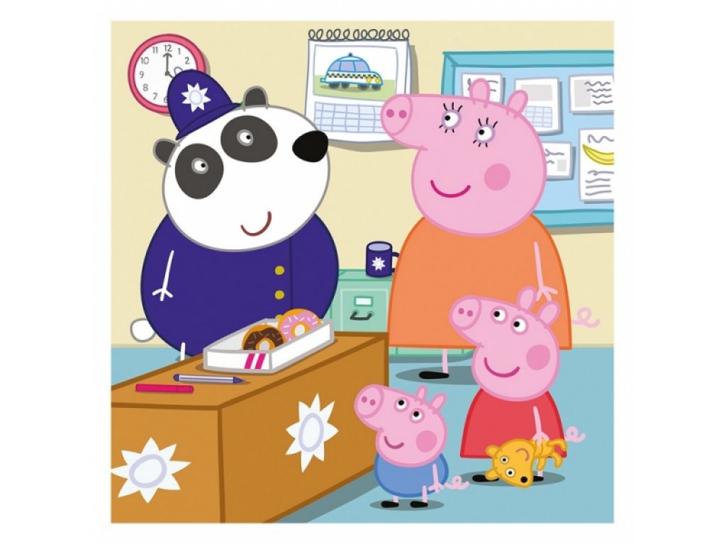 Puzzle 3x55 Prasátko Peppa