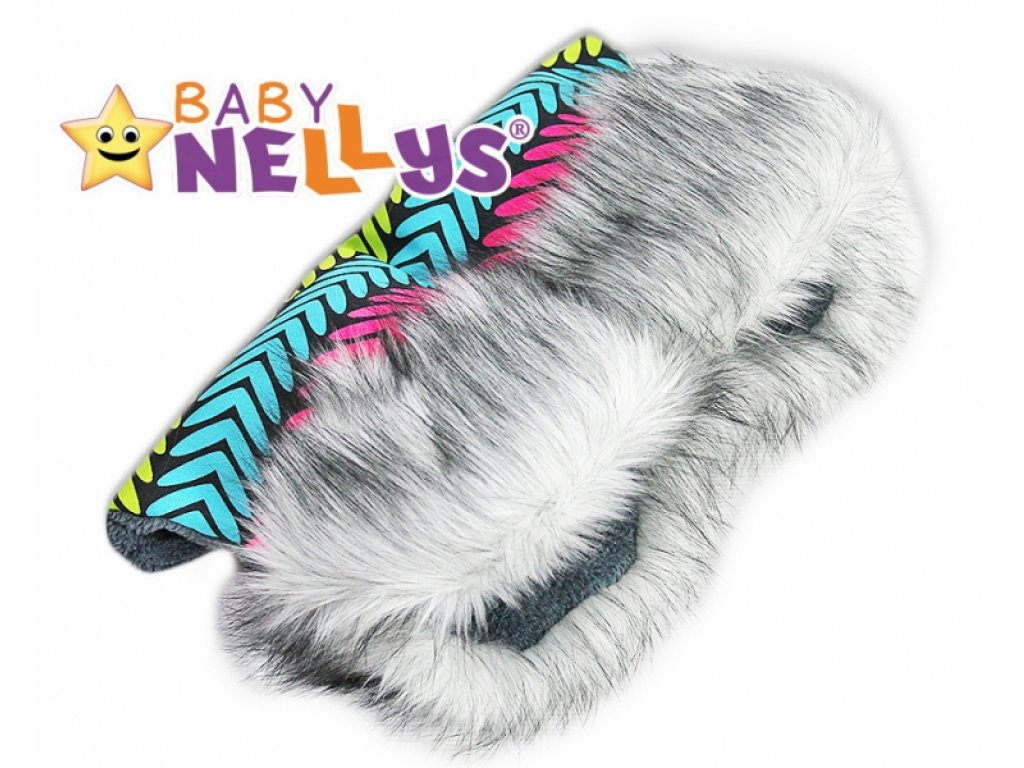 Rukávník ke kočárku s kožešinkou Baby Nellys ®LUX Eskymo - 01