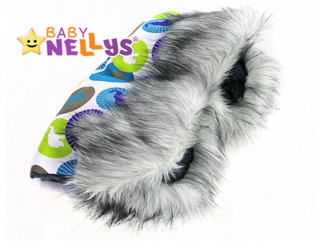 Rukávník ke kočárku s kožešinkou Baby Nellys ®LUX Eskymo - 02