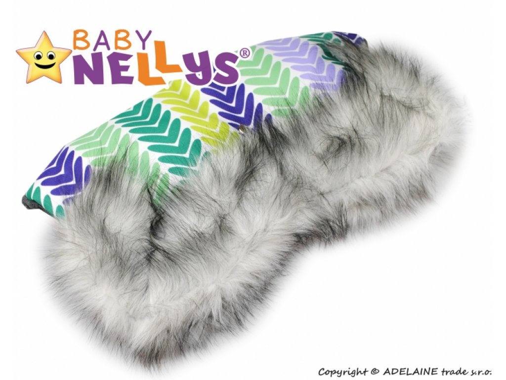 Rukávník ke kočárku s kožešinkou Baby Nellys ®LUX Eskymo - 06