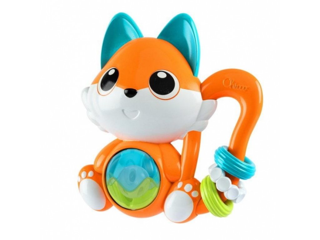 Senzorické chrastítko s kousátkem Liška, Chicco
