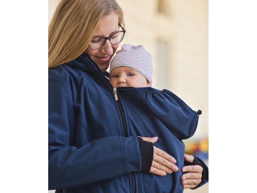 Softshellová NOSÍCÍ bunda Pavla + TĚHOTENSKÁ vsadka