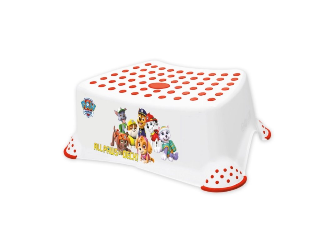Stolička, schůdek s protiskluzovou funkcí  - Paw Patrol - bílá