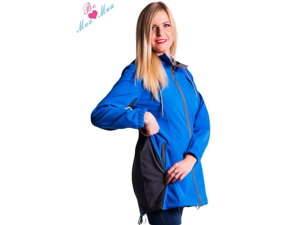 Těhotenská softshellová bunda,kabátek - šedá/grafit