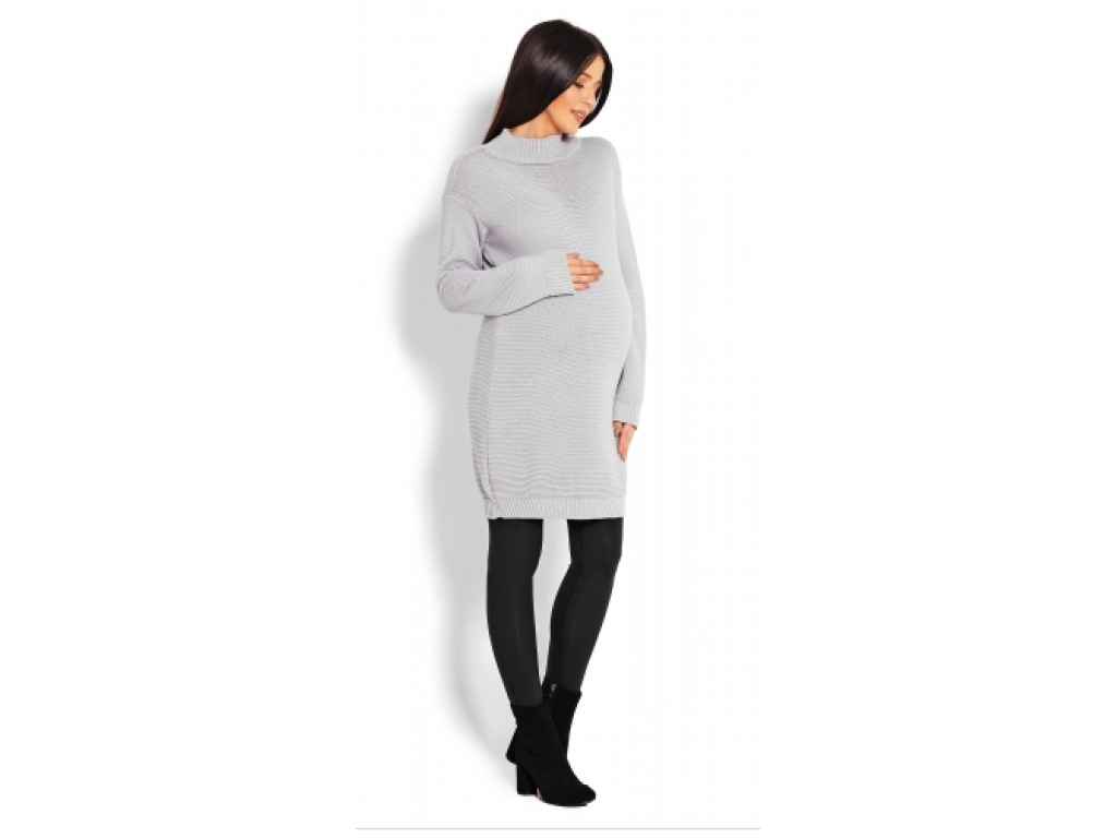 Těhotenský svetr, tunika - cappucino