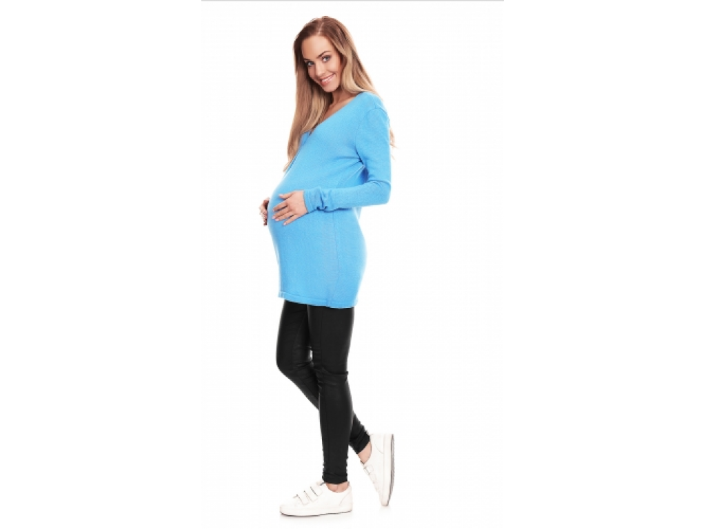 Těhotenský svetřík - sv. modrý
