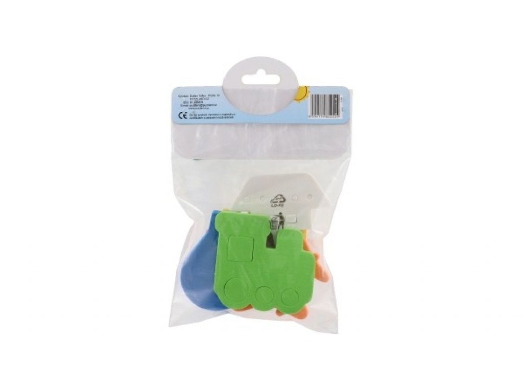 Vodolepky Pěnové dílky cestujeme 6ks v sáčku 14x21cm