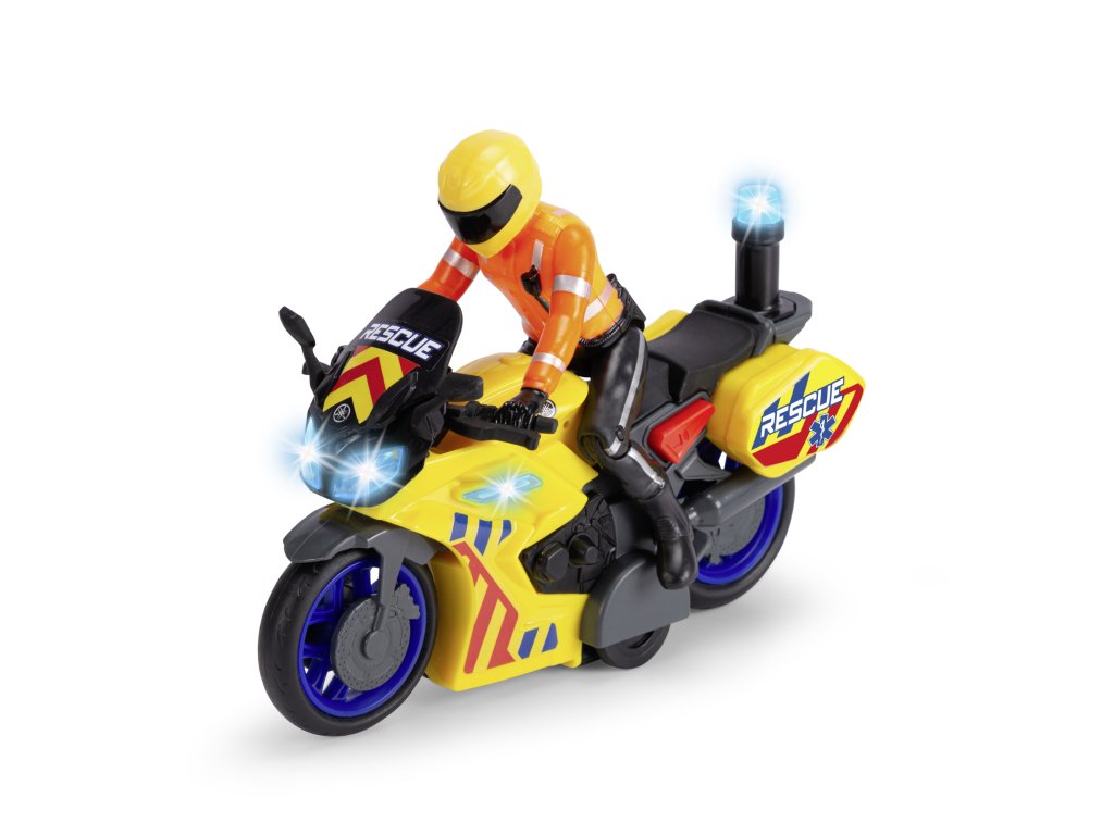 Záchranářský motocykl 17 cm s jezdcem