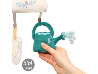 BabyOno Závěsná edukační hračka na kočárek Garden Girl - zelená