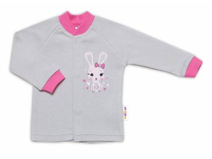 Bavlněná košilka Lovely Bunny- šedá/růžová