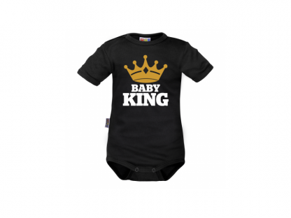 Bavlněné body baby king - černé