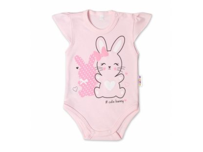 Bavlněné kojenecké body, kr. rukáv, Cute Bunny  2