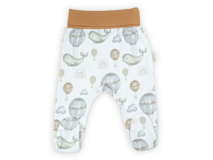 Bavlněné polodupačky , Miki - bílá/hnědá