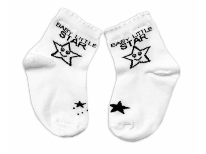 Bavlněné ponožky Baby Little Star - bílé 2