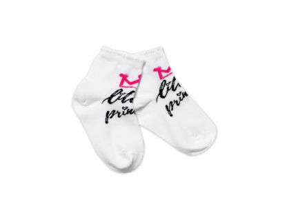 Bavlněné ponožky Little princess - bílé